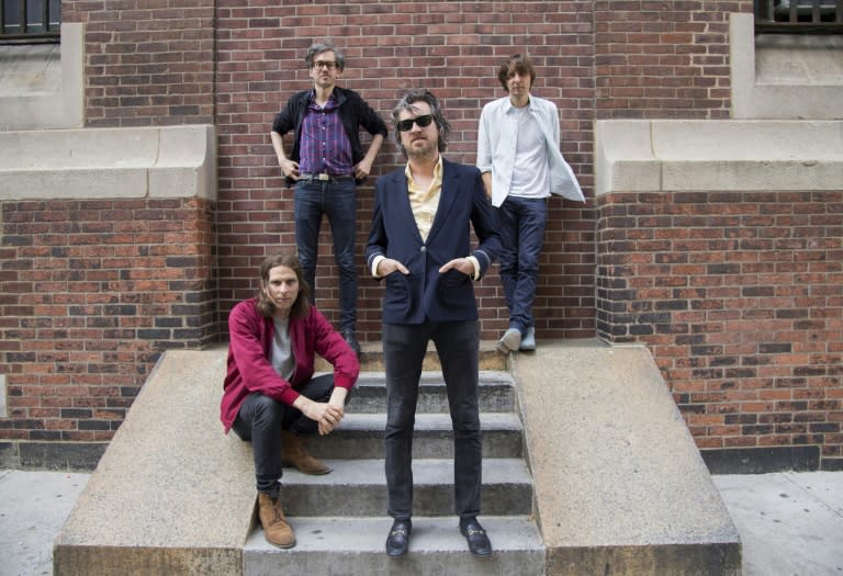 Members of French rock band Phoenix (L-R) Deck d'Arcy, Laurent Brancowitz, Christian Mazzalai and Thomas Mars, celebrate a love affair with Italy in soon-to-be released album "Ti Amo."