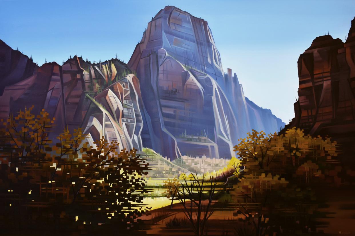 “Canyon Royalty” by Michelle Condrat is among the art now featured at Utah Tech University's Sears Art Museum.