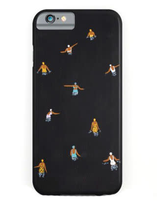 <p>Helo Birdie Black Swim iPhone 6 Case, $28, <a rel="nofollow noopener" href="https://society6.com/product/black-swim_iphone-case#s6-6642682p20a9v375a52v377" target="_blank" data-ylk="slk:society6.com;elm:context_link;itc:0;sec:content-canvas" class="link "><u>society6.com</u></a>.</p>