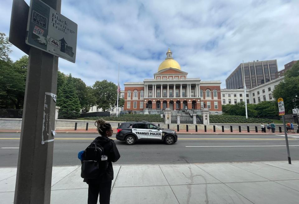 The Massachusetts Statehouse on June 19, 2023.