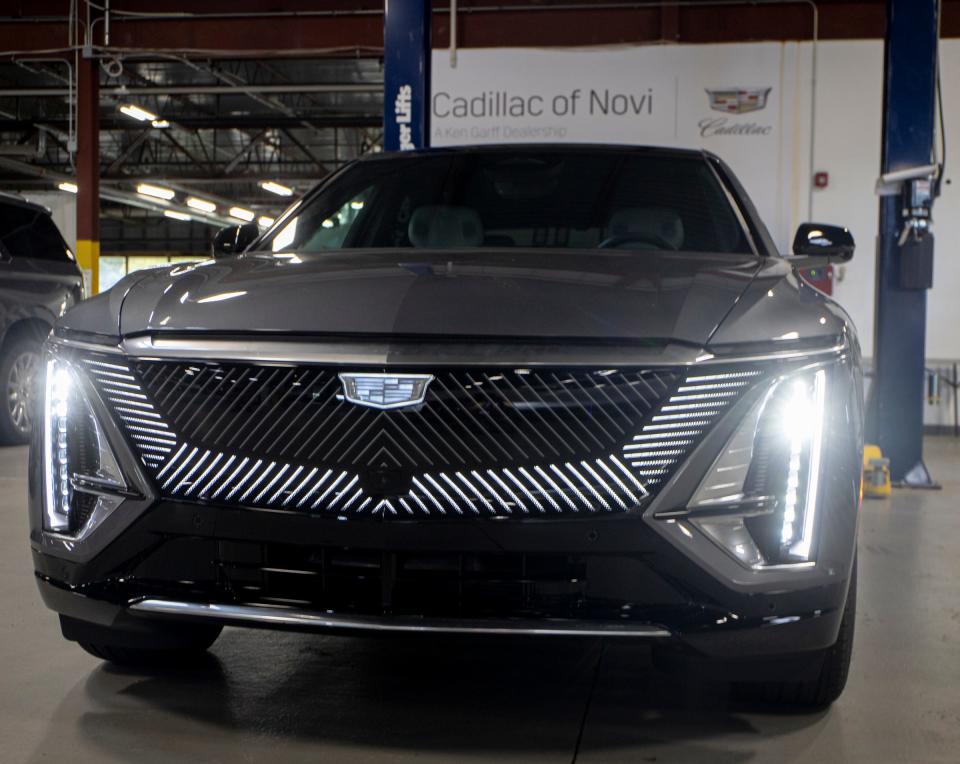 The 2023 Cadillac Lyriq at Cadillac of Novi on July 8, 2022.