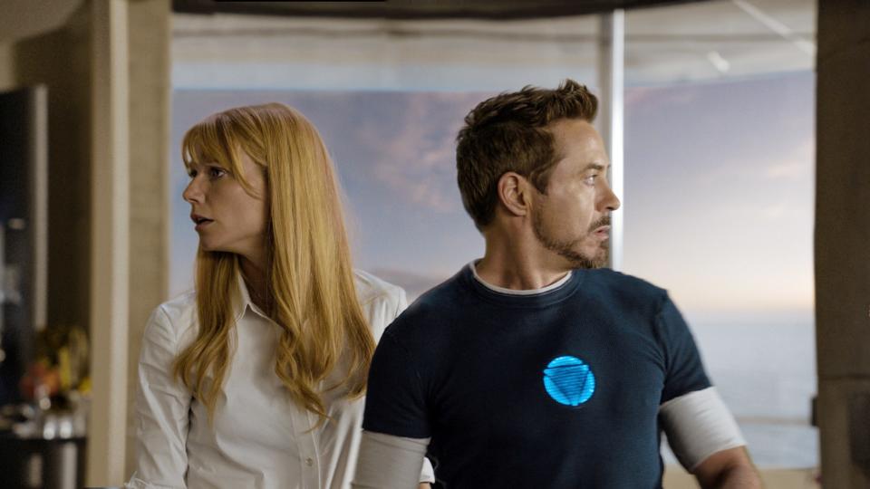 <h1 class="title">IRON MAN 3, from left: Gwyneth Paltrow, Robert Downey Jr., 2013. ©Walt Disney Pictures/courtesy Ever</h1><cite class="credit">©Walt Disney Co./Courtesy Everett Collection</cite>