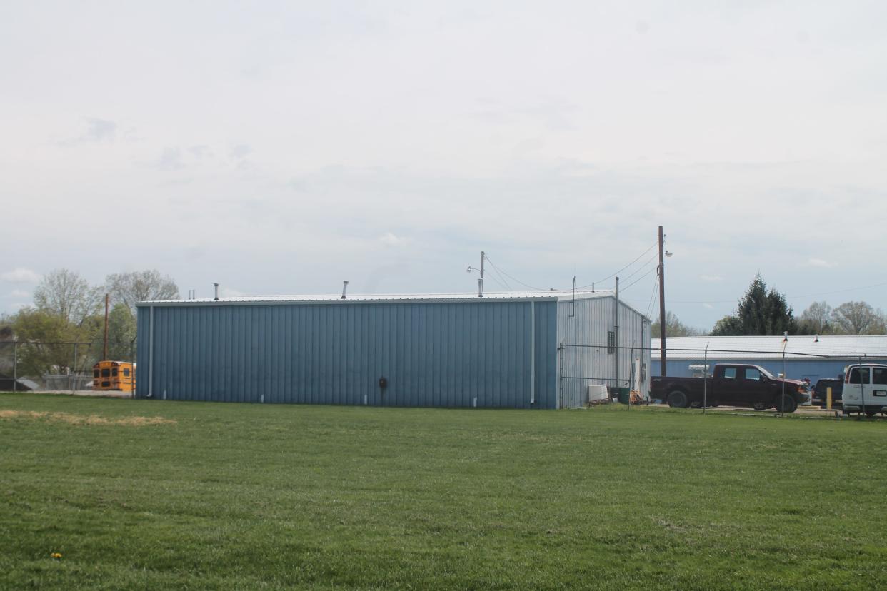 The current transportation facility for Cambridge City Schools on N 10th Street.