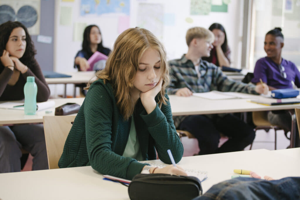 a student in a classroom