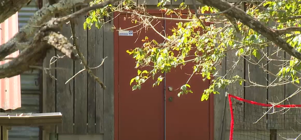 Two teens were found in dirty clothes locked up in this barn on the parents’ propety (WZAS)