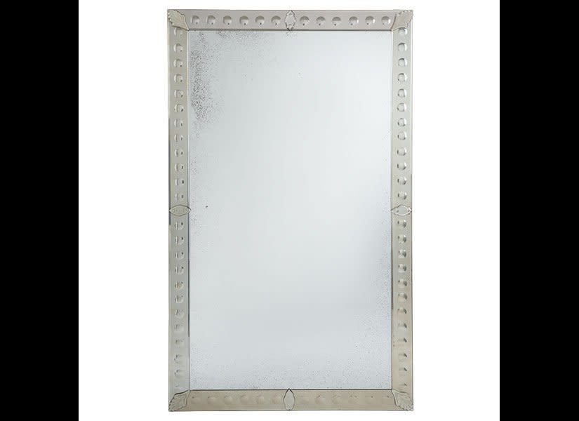 Versatile Venetian Art Deco mirror, $499, from <a href="http://www.wisteria.com/Versatile-Venetian-Art-Deco-Mirror/productinfo/W3430/" target="_hplink">Wisteria</a>.  
