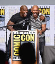 <p>\Terry Crews and Will Smith at Netflix Films Comic-Con panel on July 20, 2017, in San Diego. (Photo: Kevin Winter/Getty Images) </p>