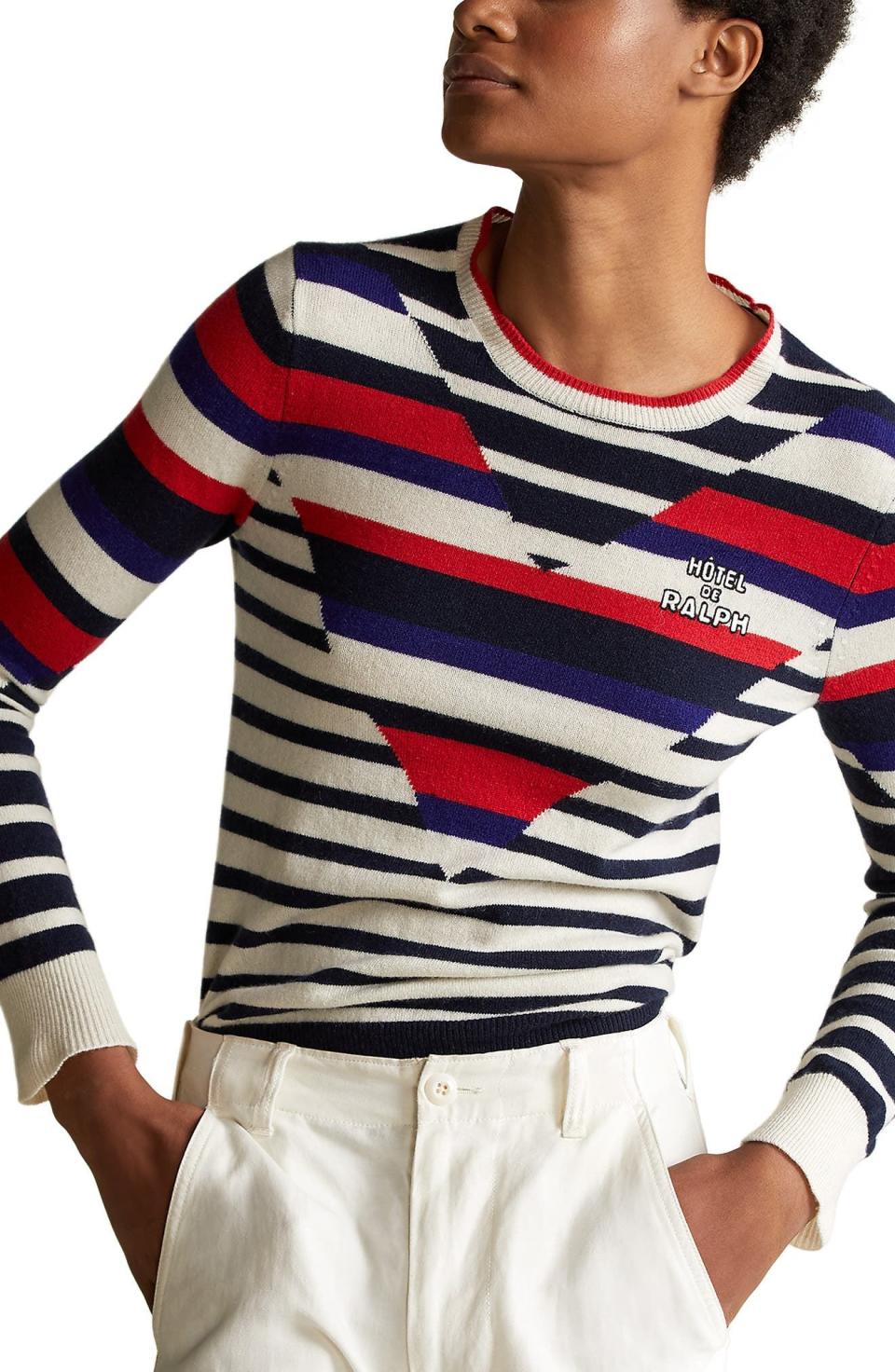 Polo Ralph Lauren Optic Stripe Cashmere Sweater