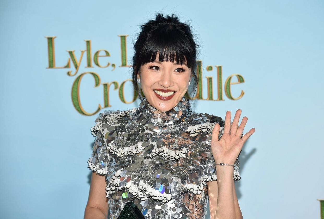 Constance Wu attends the premiere of "Lyle, Lyle, Crocodile" on Oct. 2, 2022, in New York.