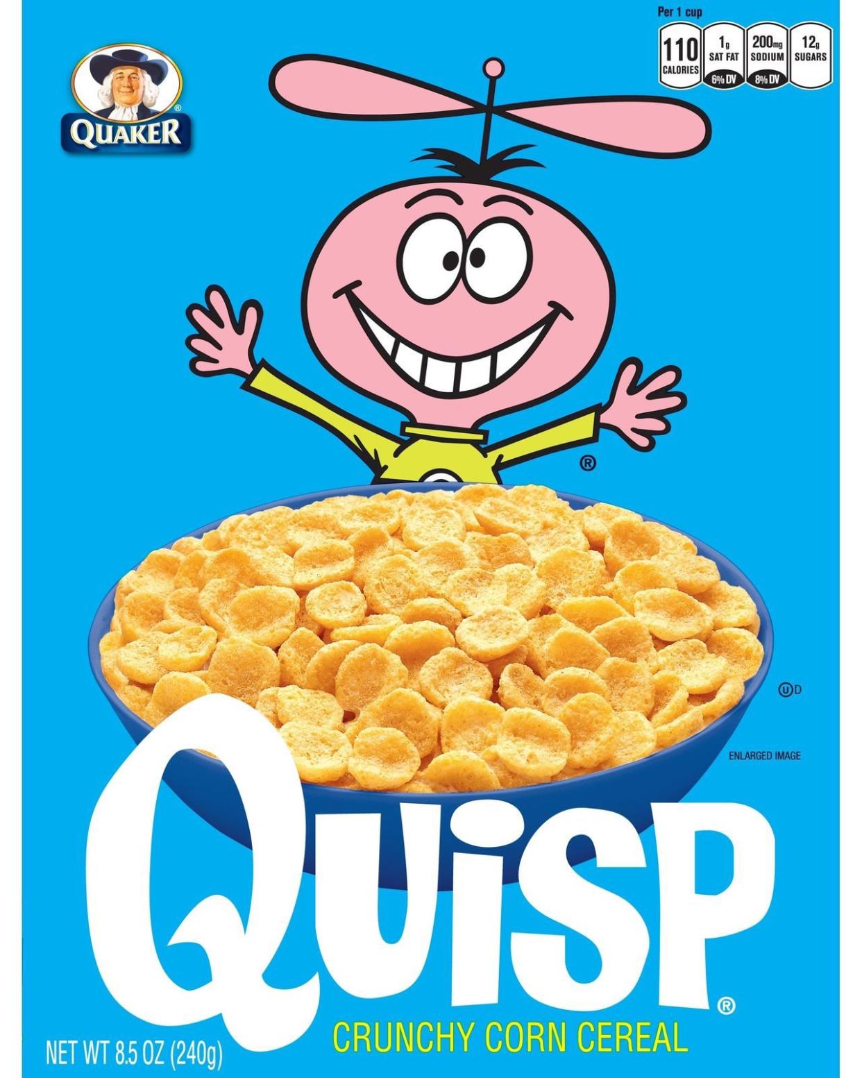 Quaker Quisp Breakfast Cereal Box