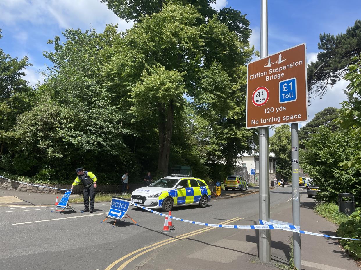 A police cordon was in place on Thursday