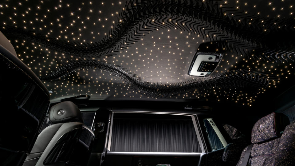 The one-of-a-kind Starlight Headliner in the Rolls-Royce Phantom Syntopia, which was done in collaboration with fashion designer Iris van Herpen.