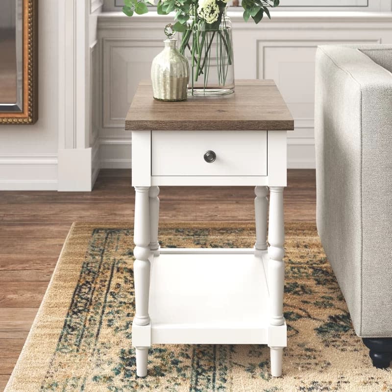 Belfort End Table with Storage and Built-In Outlets