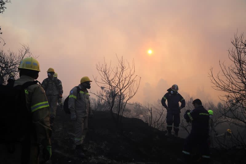 Wildfire near the village of Kechries