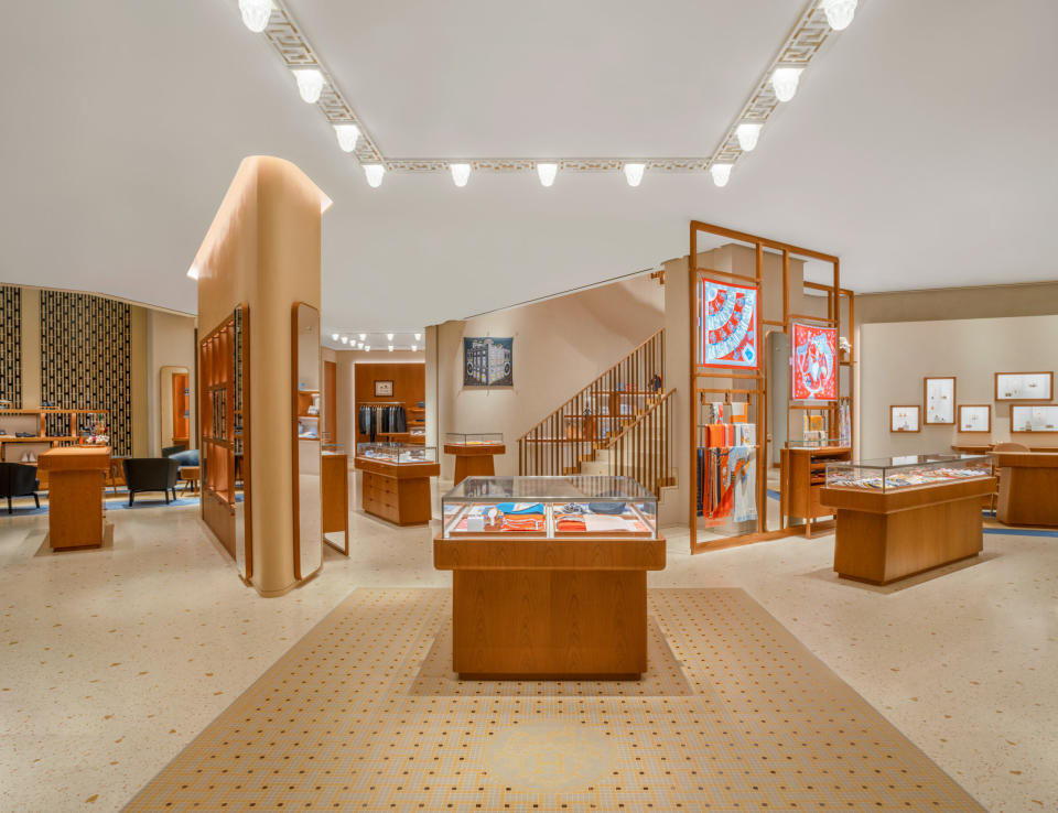 Inside of the Hermès Wuhan store. - Credit: Courtesy