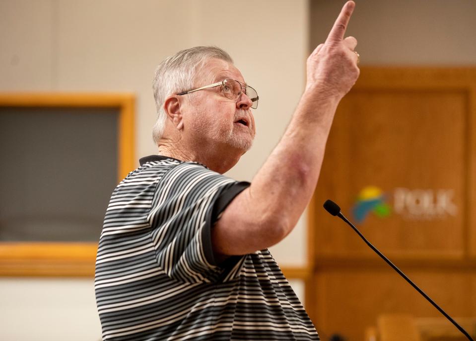 Danny Brantley told planning board members that the proposed conservation set-aside for the Creek Ranch development contained sovereign Lands, meaning the land belongs to the people of the state of Florida.