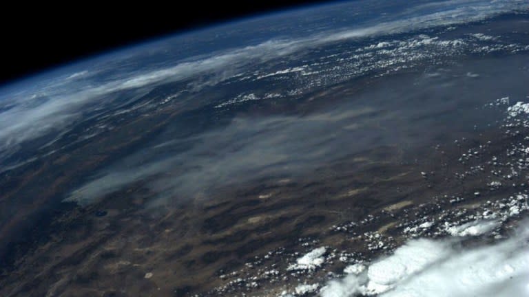 Incendio visible desde el espacio