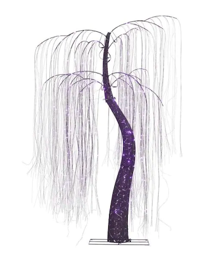 7 ft. LED 600-Light Purple Willow Tree