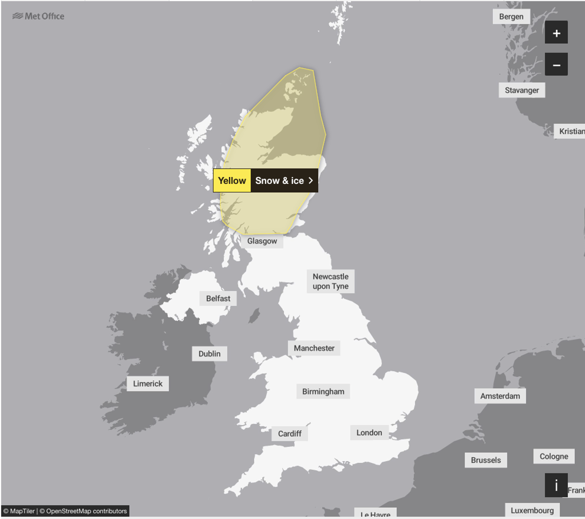 Disruption from snow and ice is likely to continue in northern Scotland on Saturday (Met Office)