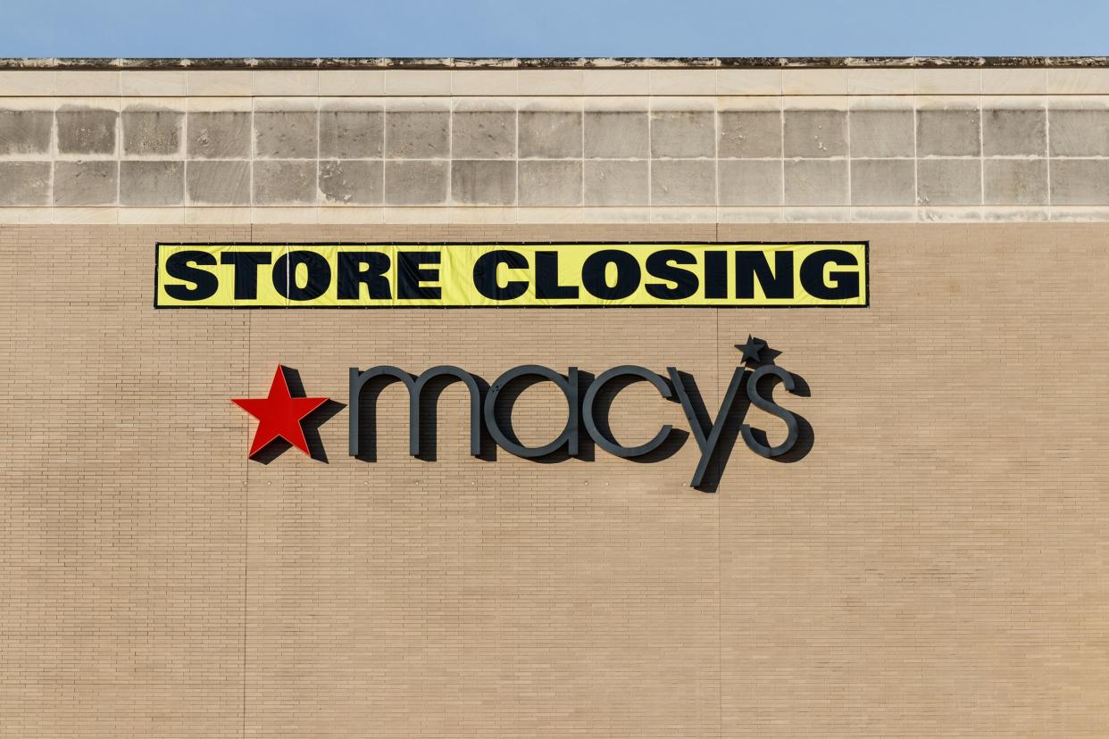 Macy's mall location and Store Closing sign