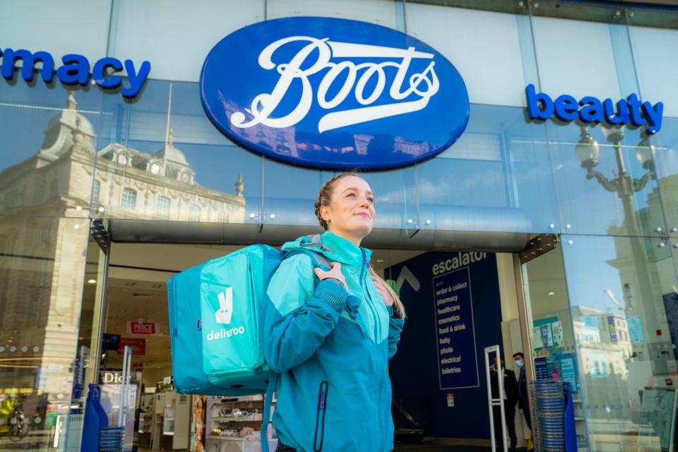 Deliveroo announced a partnership with Boots, with 400 products on offer. Photo: Boots/Deliveroo