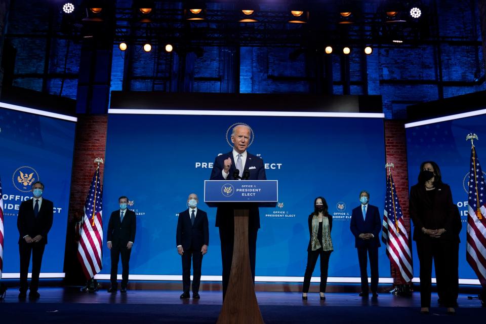 <p>Joe Biden introduces his national security team an hour before Donald Trump pardoned his final Thanksgiving turkey.</p> (Copyright 2020 The Associated Press. All rights reserved)