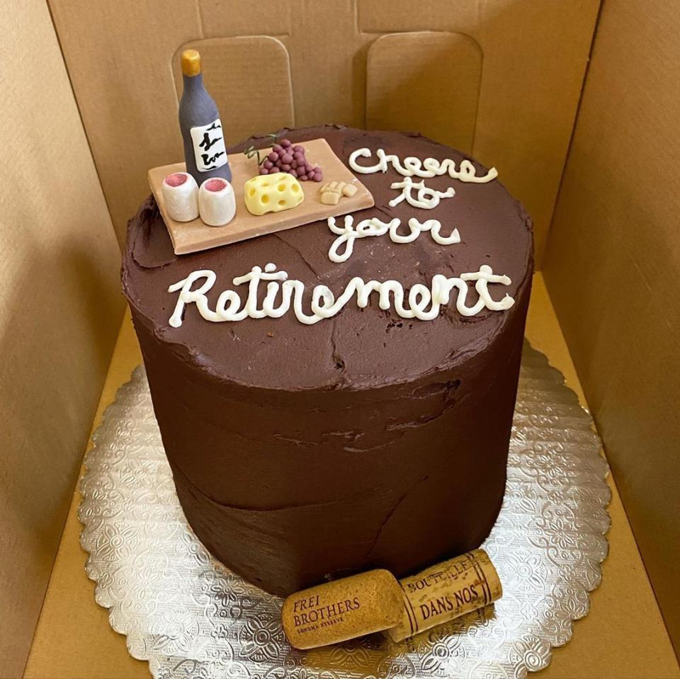 Cheers to Retirement Cake