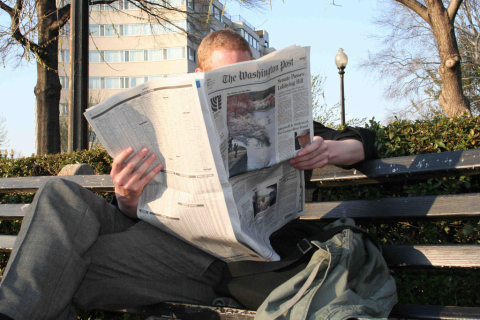 reading newspaper washington dc