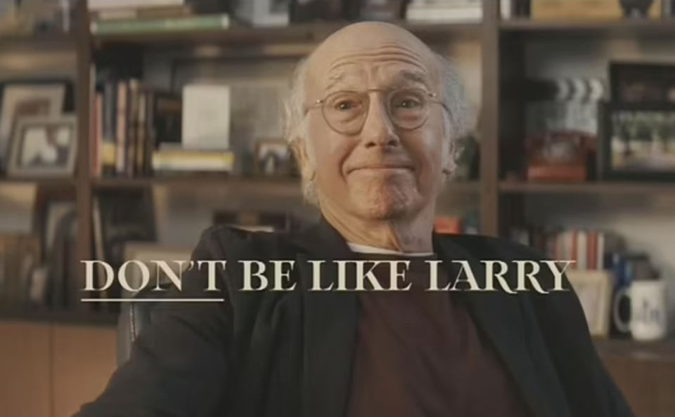 Larry David protagonizó un multimillonario anuncio del Super Bowl en el que rechaza las criptomonedas (NBC)
