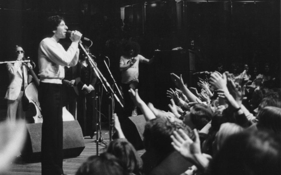 Leonard Cohen performing in 1976 - WireImage