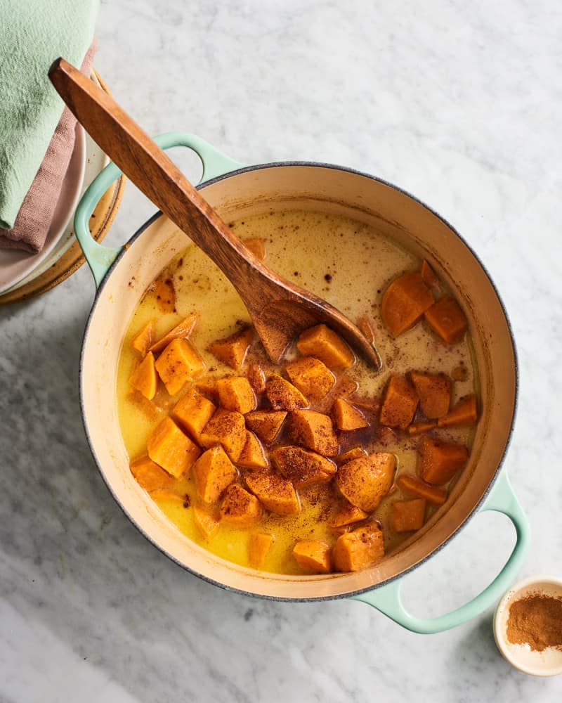 Cinnamon Butter Bath Sweet Potatoes