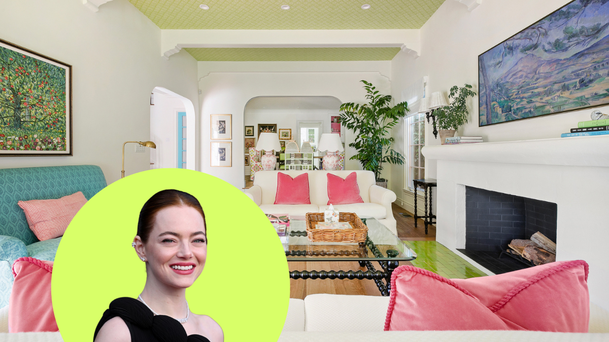 a person smiling in a living room