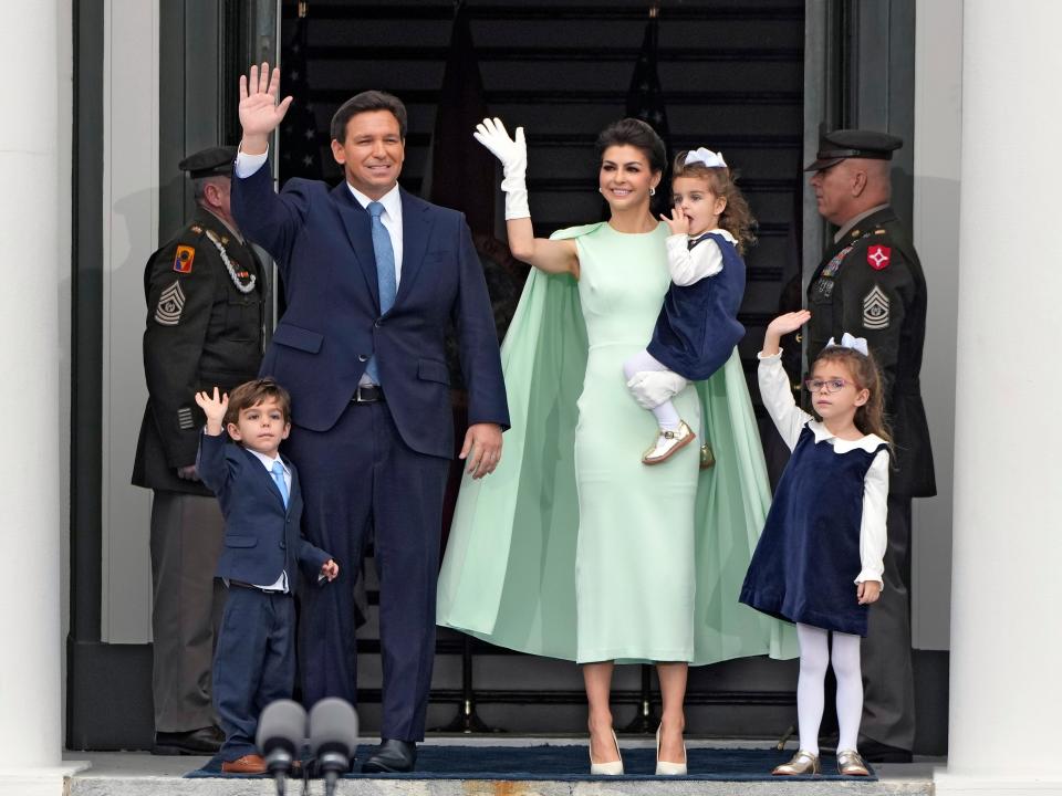 Ron DeSantis and Casey DeSantis at Ron DeSantis' second inauguration as governor of Florida in 2023