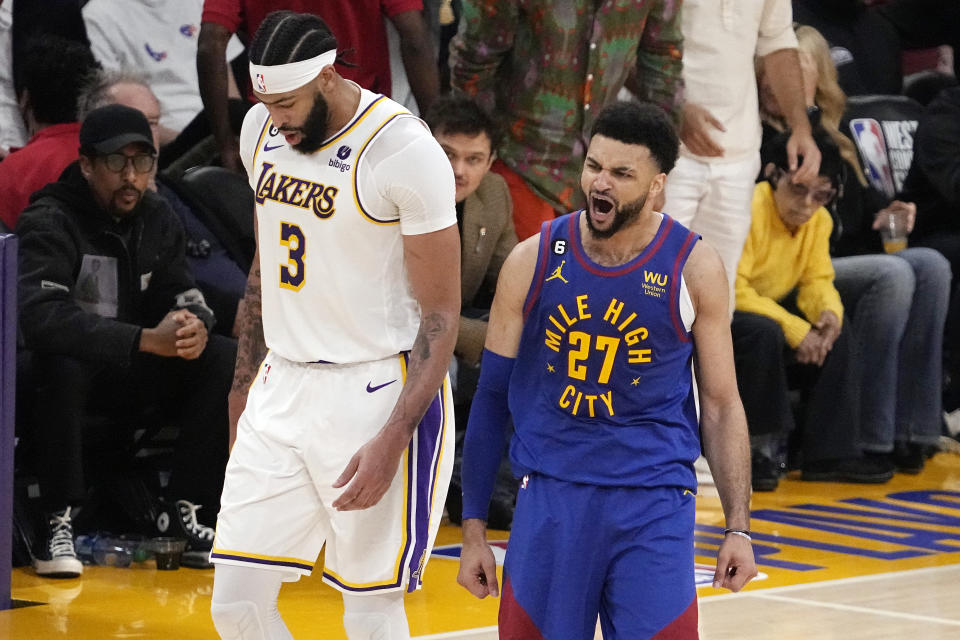 Jamal Murray and the Denver Nuggets have a 3-0 series lead on the Lakers. (AP Foto/Mark J. Terrill)