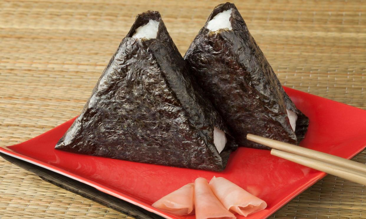 <span>Seaweed meet sherry: the nori in onigiri finds a friend in manzanilla sherry.</span><span>Photograph: Alamy</span>