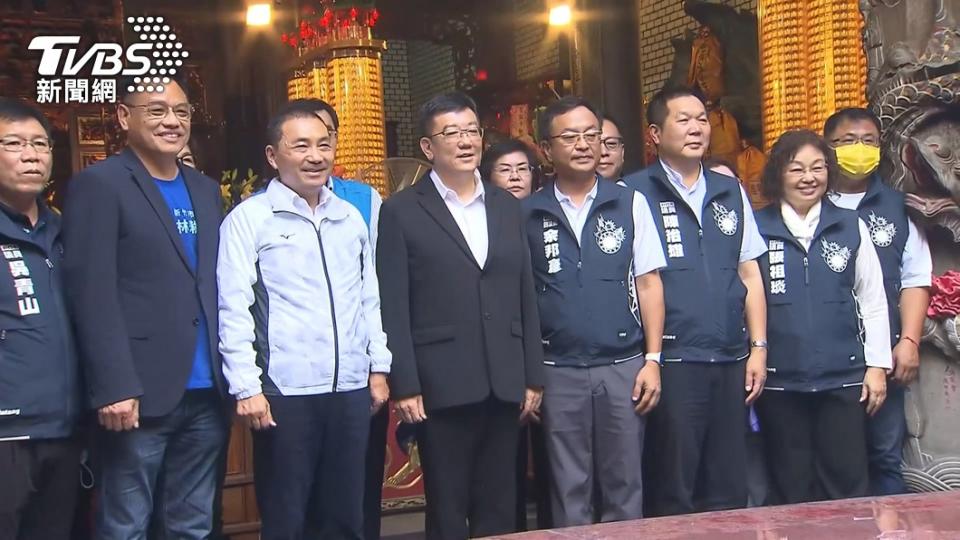 新北市長候友宜昨（16日）到新竹市，替國民黨候選人林耕仁站台引來批評聲浪。（圖／TVBS）