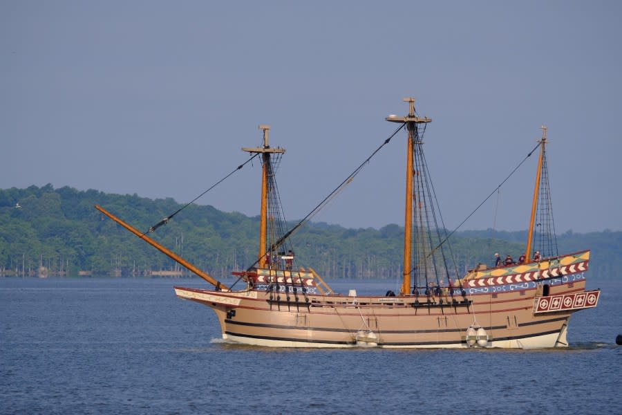 Susan Constant departs Jamestown (Courtesy: Christopher Becke)