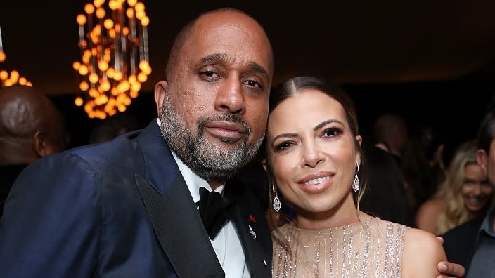 Kenya Barris (left) and wife Dr. Rania “Rainbow” Barris (right) attend the 2018 Netflix Emmy After-Party at NeueHouse Hollywood in Sept. 2018 in Los Angeles. (Photo: Phillip Faraone/Getty Images)