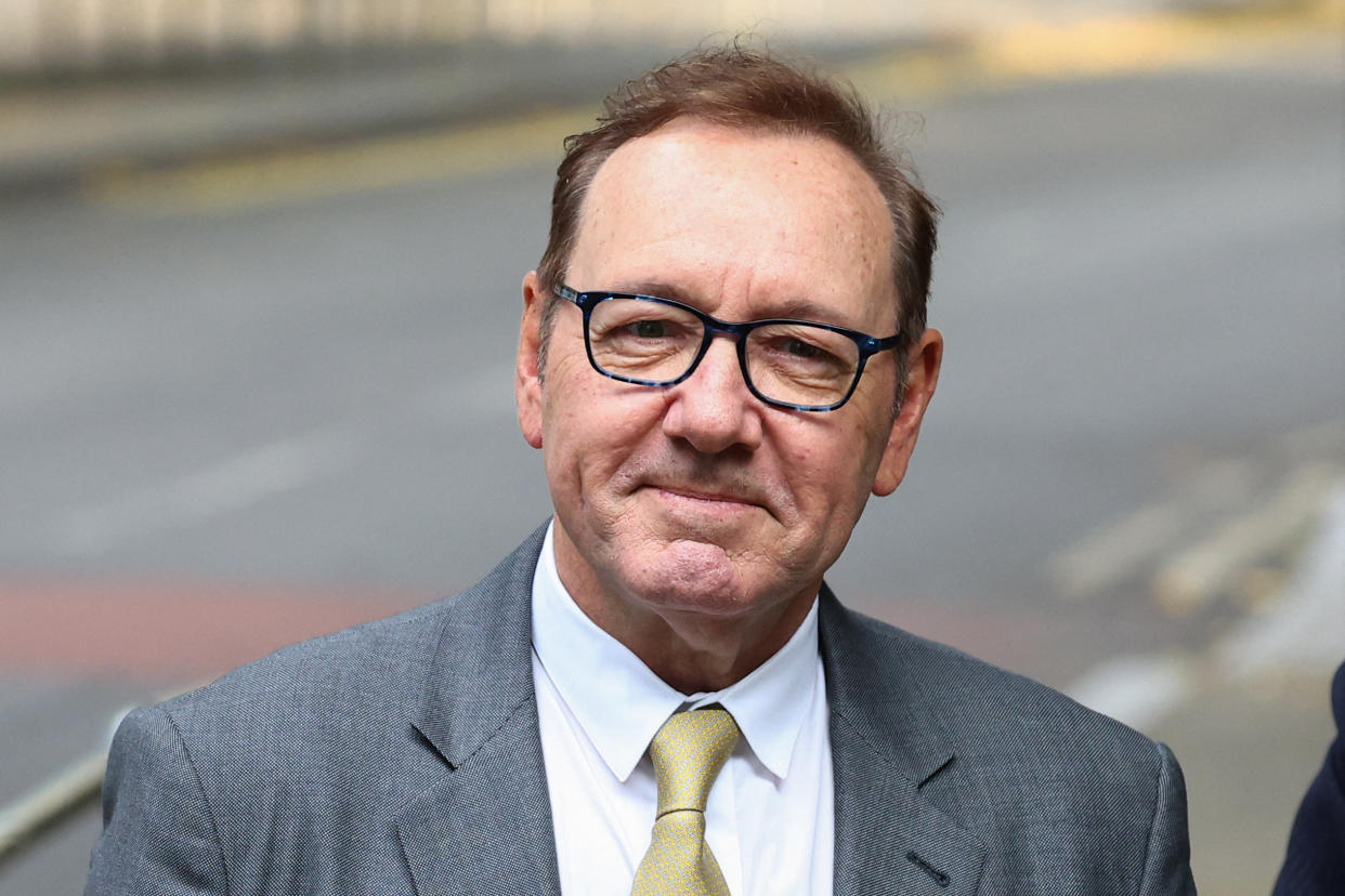 Actor Kevin Spacey looks on outside the Southwark Crown Court on the day of his trial over charges related to allegations of sex offences, in London, Britain, June 30, 2023. REUTERS/Toby Melville