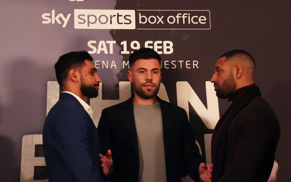 Amir Khan and Kell Brook go head-to-head as they announce an upcoming fight at a London press conference - Getty Images