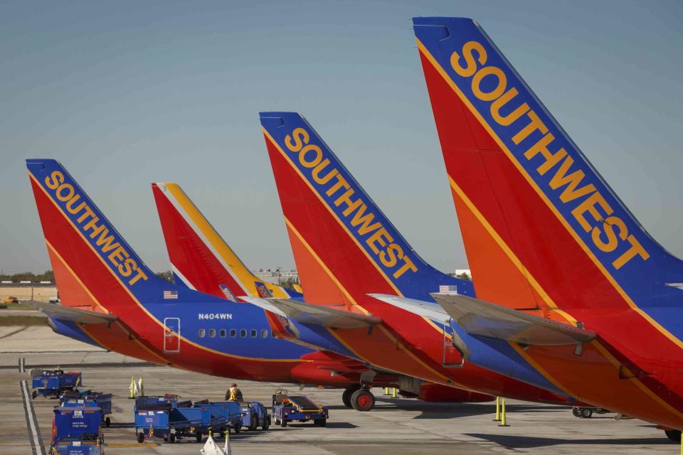 Corbis via Getty Images / Getty Images Southwest Airlines at Hobby Airport in Houston