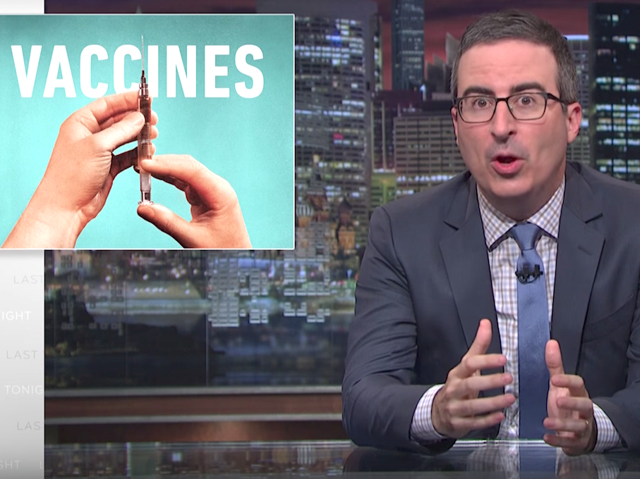 john oliver vaccines