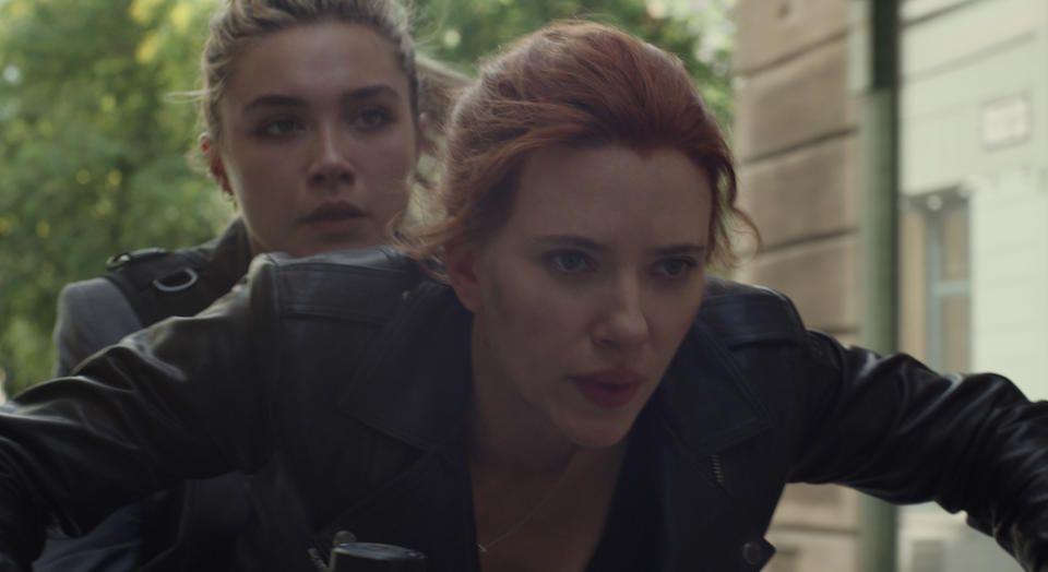 Yelena (Florence Pugh) and Black Widow/Natasha Romanoff (Scarlett Johansson) Photo: Film Frame - Credit: Courtesy of Marvel Studios