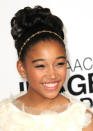 <p>Amandla Stenberg arrives for the 44th NAACP Image Awards held at the Shrine Auditorium on Feb. 1, 2013 in Los Angeles. (Photo: Albert L. Ortega/Getty Images) </p>