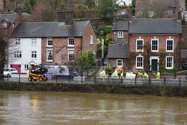 The swollen River Severn 