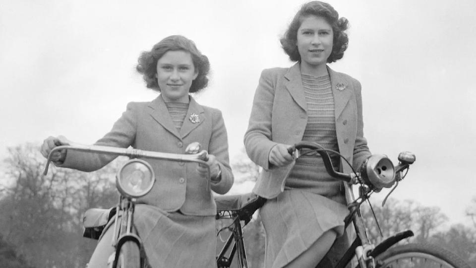 A bike ride with sister Princess Margaret