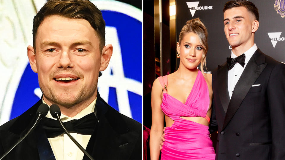 Lachie Neale and Nick Daicos at the Brownlow Medal.