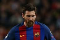 Football Soccer - FC Barcelona v Juventus - UEFA Champions League Quarter Final Second Leg - The Nou Camp, Barcelona, Spain - 19/4/17 Barcelona's Lionel Messi looks dejected Reuters / Albert Gea Livepic