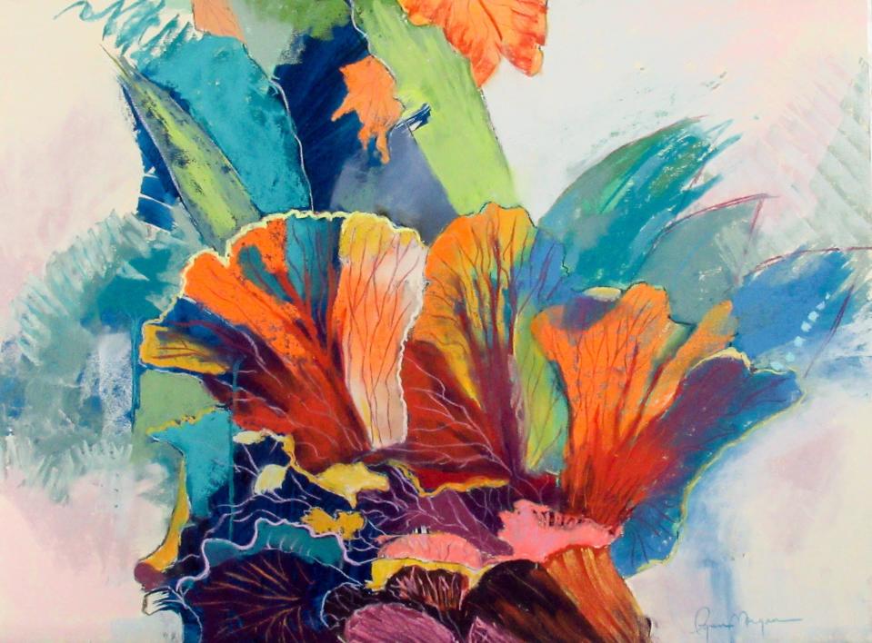 "Veinity," a pastel by Lynn Morgan, is just one of her works that will be on display at the Palm Beach Gardens City Hall from Nov. 8 through Dec. 16.