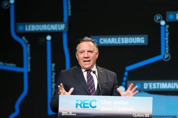 Quebec Premier François Legault announced a new public transportation network, including a tunnel to connect Lévis to Quebec City on Monday.  